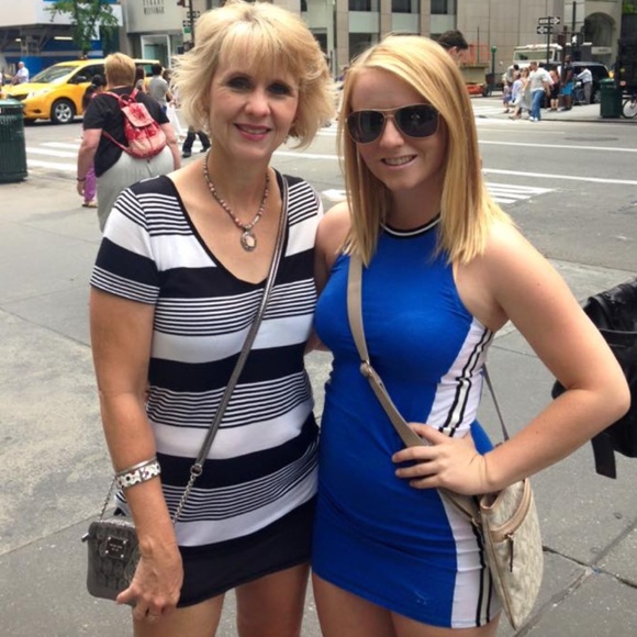Pink Brand - Blue & White Racer Stripe Dress - XS - Picture 1 of 1